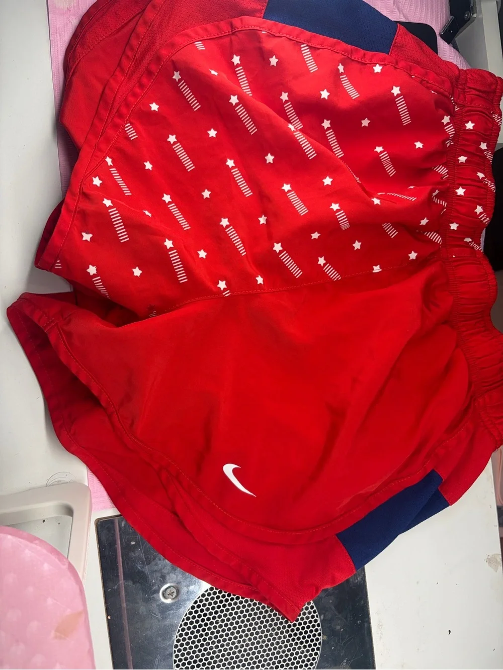Nike Women Red Athletic Shorts
